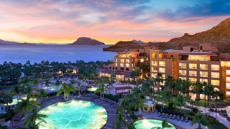 Villa Del Palmar At The Islands Of Loreto At Night Villa Del Palmar At The Islands Of Loreto At Night