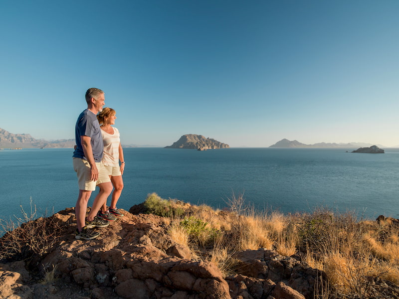 Cuuple Hiking In Loreto Mexico View To The Islands